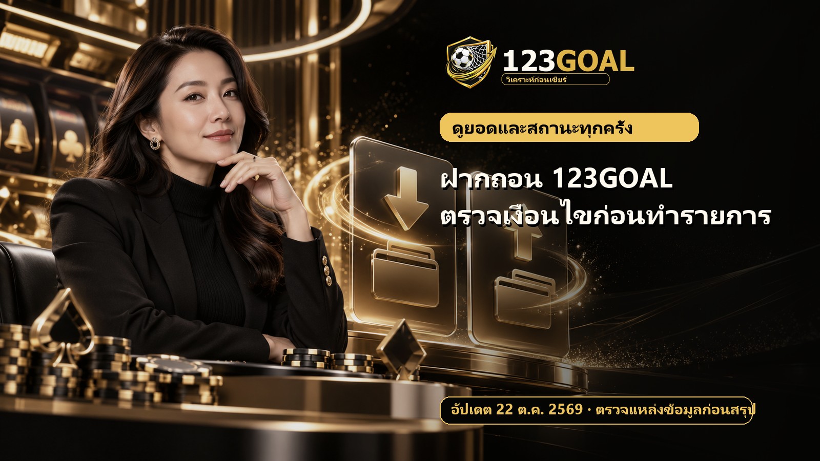 ฝากถอน 123GOAL ตรวจเงื่อนไขก่อนทำรายการ